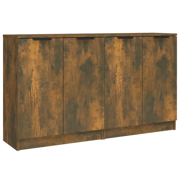 vidaXL Buffets 2 Pièces Chêne fumé 60x30x70 cm Bois d'ingénierie