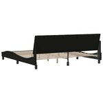 vidaXL Cadre de lit sans matelas Hanko noir 200x200 cm tissu