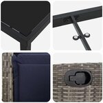 vidaXL Ensemble de salle à manger pour jardin 7 Pièces Gris polyrotin