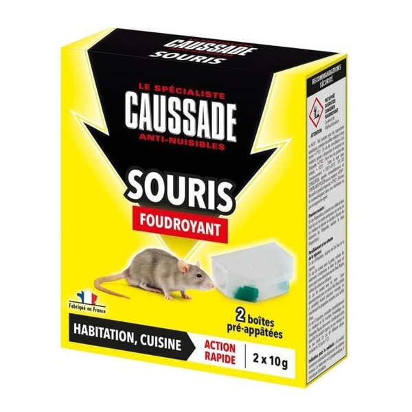 CAUSSADE CASABOIT2 Rats & Souris - Pat appât Prevention + Poste D'appâtage - 120 g Cau