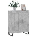 vidaXL Buffet gris béton 69 5x34x90 cm bois d'ingénierie