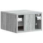 vidaXL Cabinet de chevet mural Sonoma gris 33 x 34 5 x 20 cm