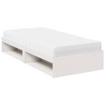 vidaXL Lit de jour avec matelas blanc 90x190 cm bois de pin massif