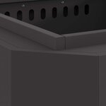 vidaXL Foyer sans fumée Noir 58 x 58 x 51 cm Acier laminé à froid