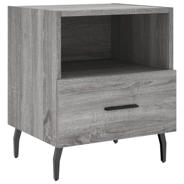 vidaXL Table de chevet sonoma gris 40x35x47 5 cm bois d’ingénierie