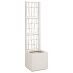 vidaXL Cache-pot de jardin Blanc 36 x 36 x 140 cm Polypropylène