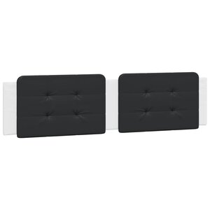 vidaXL Coussin de tête de lit Zadar noir et blanc 200 cm similicuir
