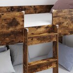 vidaXL Lit Superposé pour Enfants Chêne fumé 100 x 190 cm