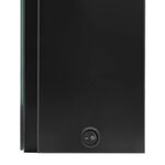 vidaXL Armoire de salle de bain à miroir LED noir brillant 80x12x68 cm