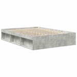 vidaXL Cadre de lit sans matelas gris béton 120x190 cm