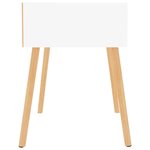vidaXL Tables de chevet 2 Pièces Blanc brillant Bois d'ingénierie
