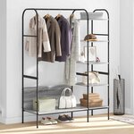vidaXL Porte-vêtements Gris 120 x 44 x 160 cm Bois d'ingénierie