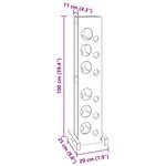 vidaXL Étagère Marron 20 x 25 x 100 cm Bois de Mahogany Massif