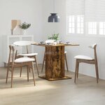 vidaXL Table à dîner Chêne fumé 80x80x75 cm Bois d'ingénierie