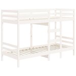 vidaXL Lit superposé sans matelas blanc 80x200 cm bois de pin massif