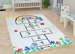 Tapis enfant Marelle 100 x 150 cm - Beige