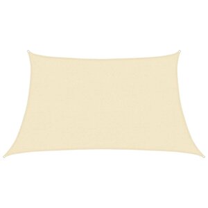 vidaXL Voile d'ombrage 160 g/m² Crème 3/4x2 m PEHD
