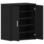 vidaXL Cabinet à chaussures avec étagère Chêne noir 60 x 35 x 70 cm