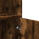 vidaXL Armoire à roulettes chêne fumé 55x40x91 cm bois d'ingénierie