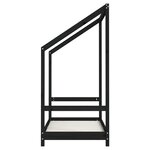 vidaXL Cadre de lit pour enfant noir 70x140 cm bois de pin massif