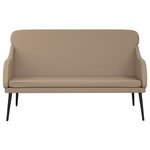 vidaXL Banc Cappuccino 110x76x80 cm Similicuir