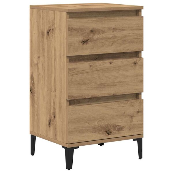 vidaXL Cabinet de chevet avec tiroir Chêne artisanal 45 x 35 x 44 cm
