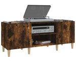 vidaXL Armoire à disques chêne fumé 121x38x48 cm bois d'ingénierie