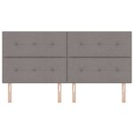vidaXL Tête de lit Hauteur réglable Manuel Taupe 200 cm tissu
