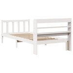 vidaXL Cadre de lit sans matelas blanc 100x200 cm bois de pin massif