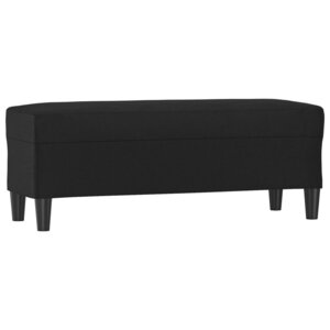Banc banquette 100 x 35 x 41 cm synthétique noir 02_0010475