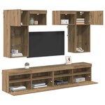 vidaXL Meubles TV muraux 6 Pièces Bois Ancien 100 x 30 x 40 cm
