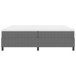 vidaXL Lit à ressorts Gris clair et blanc 200 x 200 cm