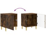 vidaXL Table de chevet 2 Pièces Chêne fumé 43 x 34 5 x 50 cm
