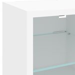 vidaXL Unités murales TV avec LED 7 Pièces blanc bois d'ingénierie