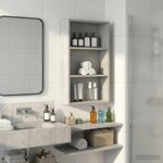 vidaXL Armoire murale de salle de bain Gris Béton 40 x 14 x 70 cm