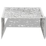 vidaXL Table basse argentée Design géométrique Aluminium