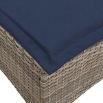 vidaXL Salon de jardin 3 Pièces avec coussins forme L gris résine tressée