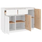 vidaXL Buffet blanc 110x34x75 cm bois massif de pin