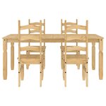 vidaXL Ensemble à manger Panama 5 Pièces bois de pin massif
