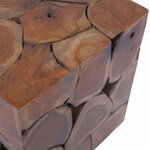 vidaXL Tabourets/Table basse teck massif