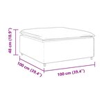 vidaXL Module de repose-pieds pour canapé modulaire Gris foncé 100 x 100 x 48 cm