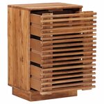 vidaXL Table de chevet faite main Marron Teck 40 x 30 x 60 cm