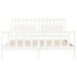 vidaXL Cadre de lit sans matelas blanc bois massif de pin