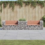 vidaXL Banc de jardin avec panier en gabion bois massif de douglas