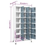 vidaXL Armoire à casiers Gris clair et gris foncé 90x40x180 cm Acier