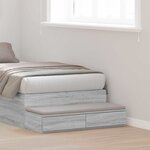 Tiroirs de lit vidaXL Gris Sonoma 75x36 5x16 5 cm en bois d'ingénierie