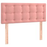 vidaXL Tête de lit à LED Rose 90x5x78/88 cm Velours