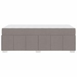 vidaXL Cadre de lit avec matelas Taupe 120 x 190 cm tissu