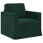 vidaXL Canapé 2 Pièces Vert foncé 138 x 78 x 80 cm Velours