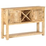 vidaXL Buffet 120x30x76 cm Bois de manguier brut